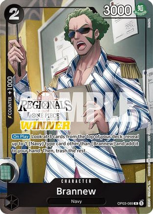 Brannew (Online Regional 2024) [Winner] (OP03-089) - One Piece Promotion Cards Foil