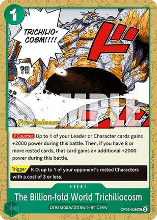 The Billion-fold World Trichiliocosm (OP06-038) - Wings of the Captain Pre-Release Cards