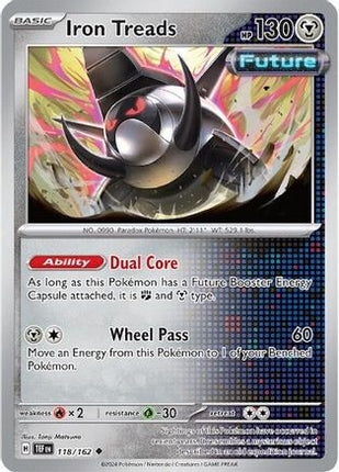 Iron Treads 118/162  - Reverse Holofoil SV05 Temporal Forces - Uncommon