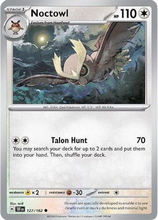 Noctowl 127/162  - Reverse Holofoil SV05 Temporal Forces - Common