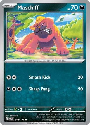 Maschiff 142/193  - Holofoil Miscellaneous Cards & Products - Common