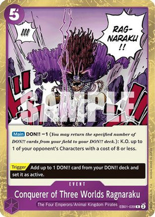 Conquerer of Three Worlds Ragnaraku (EB01-039) - Extra Booster: Memorial Collection Foil