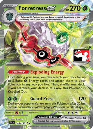 Forretress ex 005/193  - Holofoil Prize Pack Series Cards - Double Rare