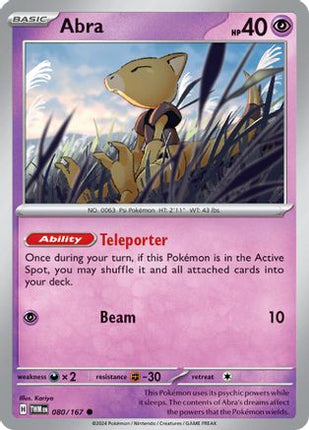 Abra 080/167  SV06 Twilight Masquerade - Common