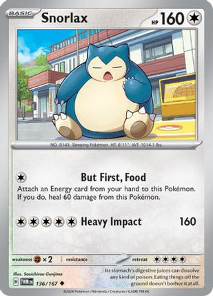 Snorlax 136/167  SV06 Twilight Masquerade - Uncommon