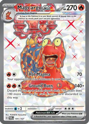 Magcargo ex 191/167  - Holofoil SV06 Twilight Masquerade - Ultra Rare