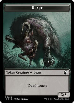 Beast (0010) (Ripple Foil) // Shapeshifter (0008) Double-Sided Token (M3C-10 // 8) - Modern Horizons 3 Commander Foil