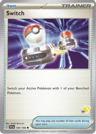 Switch - Pikachu 36/198  Battle Academy 2024 - Common