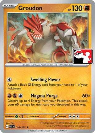 Groudon 093/182  Prize Pack Series Cards - Rare