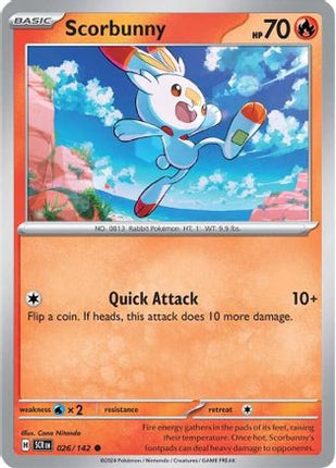 Scorbunny 026/142  SV07 Stellar Crown - Common