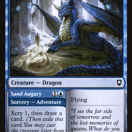 Young Blue Dragon // Sand Augury (CLB-106) - Commander Legends: Battle for Baldur's Gate