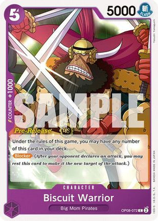Biscuit Warrior (OP08-072) - Two Legends Pre-Release Cards