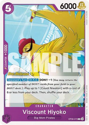 Viscount Hiyoko (OP08-073) - Two Legends Pre-Release Cards