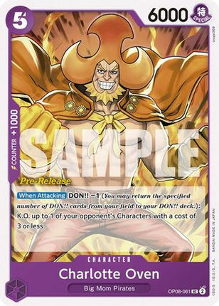 Charlotte Oven (OP08-061) - Two Legends Pre-Release Cards