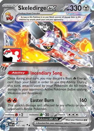 Skeledirge ex 137/182  - Holofoil Prize Pack Series Cards - Double Rare