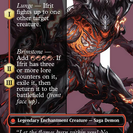 Clive, Ifrit's Dominant // Ifrit, Warden of Inferno (FIN-530) - FINAL FANTASY: (enchantment) (Borderless) Foil