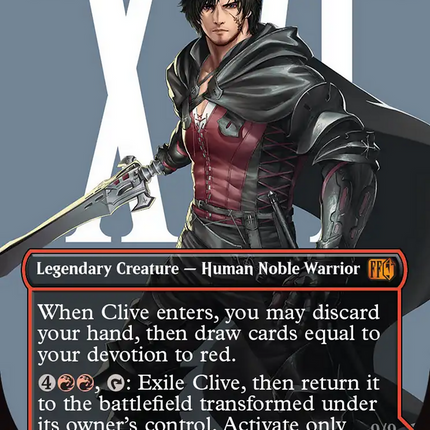 Clive, Ifrit's Dominant // Ifrit, Warden of Inferno (FIN-530) - FINAL FANTASY: (enchantment) (Borderless) Foil