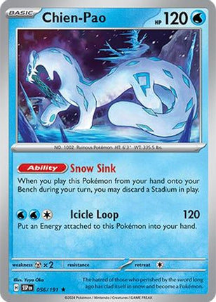 Chien-Pao 056/191  - Reverse Holofoil SV08 Surging Sparks - Rare