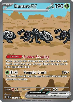 Durant ex 236/191  - Holofoil SV08 Surging Sparks - Special Illustration Rare
