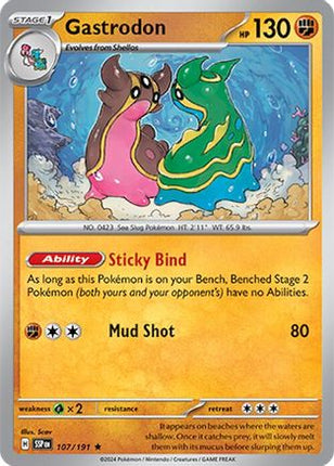 Gastrodon 107/191  - Holofoil SV08 Surging Sparks - Rare