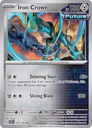 Iron Crown 132/191  - Reverse Holofoil SV08 Surging Sparks - Rare
