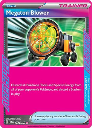 Megaton Blower 182/191  - Holofoil SV08 Surging Sparks - ACE SPEC Rare
