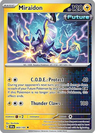 Miraidon 069/191  - Reverse Holofoil SV08 Surging Sparks - Uncommon
