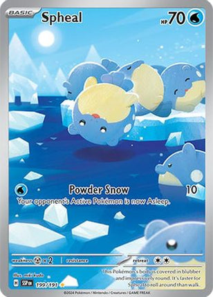Spheal 199/191  - Holofoil SV08 Surging Sparks - Illustration Rare