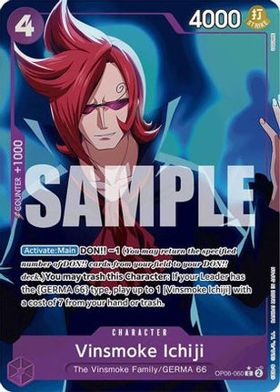 Vinsmoke Ichiji (OP06-060) (Full Art) (OP06-060) - Premium Booster -The Best- Foil