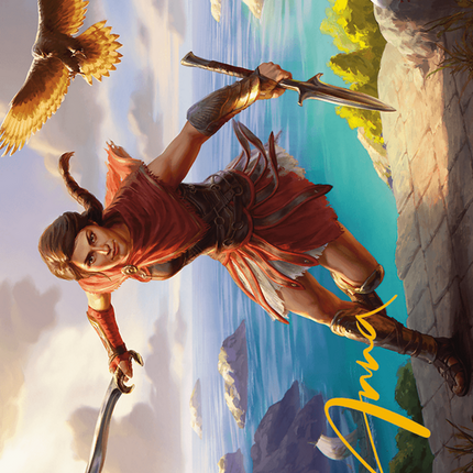 Kassandra, Eagle Bearer Art Card (Gold-Stamped Signature) (ASACR-006) - Assassin's Creed Art Series (Borderless)