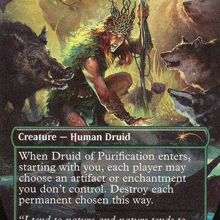 Druid of Purification (SLD-877) - Secret Lair Drop (Borderless) Foil
