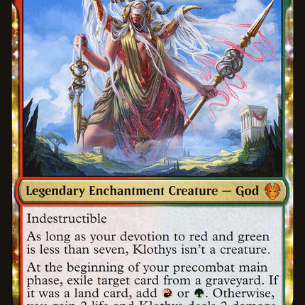 Klothys, God of Destiny (THB-220) - Theros Beyond Death: (enchantment) Foil