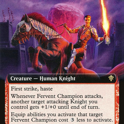 Fervent Champion (ELD-360) - Throne of Eldraine: (Extended Art) Foil