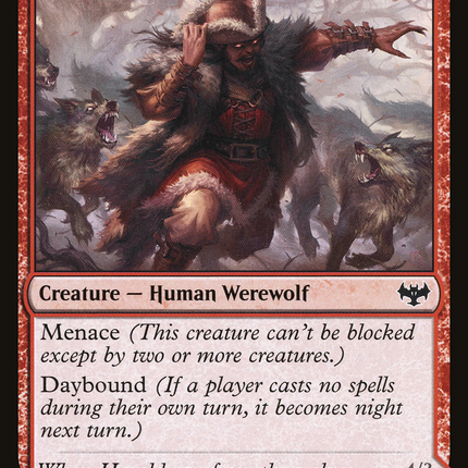 Fearful Villager // Fearsome Werewolf (VOW-157) - Innistrad: Crimson Vow: (Double Faced Transform)