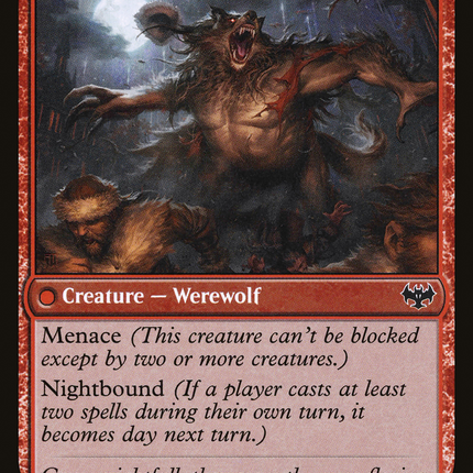 Fearful Villager // Fearsome Werewolf (VOW-157) - Innistrad: Crimson Vow: (Double Faced Transform) Foil