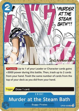 Murder at the Steam Bath (OP09-059) - Emperors in the New World: 2nd Anniversary Tournament Cards