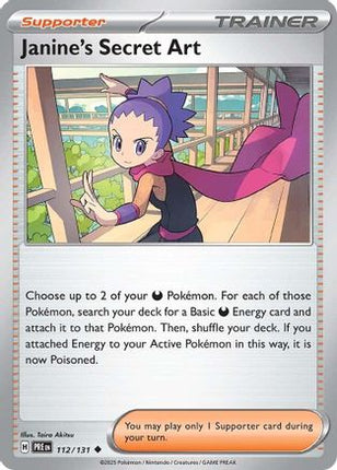 Janine's Secret Art 112/131  - Reverse Holofoil SV Prismatic Evolutions - Uncommon