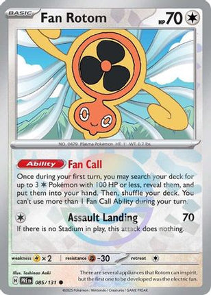 Fan Rotom (Poke Ball Pattern) 085/131  - Holofoil SV Prismatic Evolutions - Common