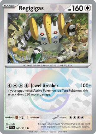 Regigigas (Poke Ball Pattern) 086/131  - Holofoil SV Prismatic Evolutions - Uncommon