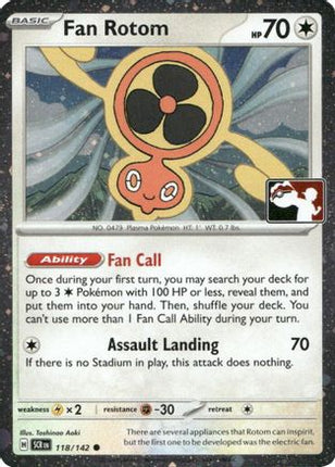 Fan Rotom 118/142  - Holofoil Prize Pack Series Cards - Common