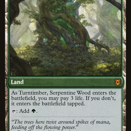 Turntimber Symbiosis // Turntimber, Serpentine Wood (ZNR-215) - Zendikar Rising Foil