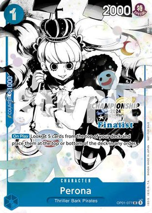Perona (Championship 2024 Finalist Card Set Vol. 2) (OP01-077) - One Piece Promotion Cards Foil
