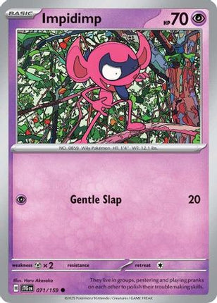 Impidimp 071/159  - Reverse Holofoil SV09 Journey Together - Common