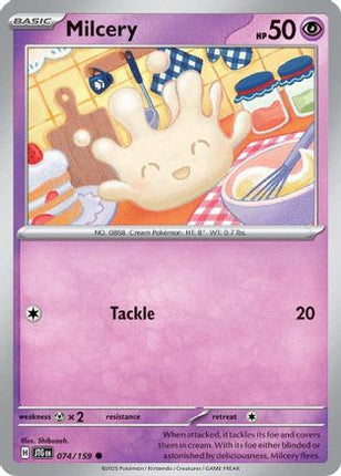 Milcery 074/159  - Reverse Holofoil SV09 Journey Together - Common