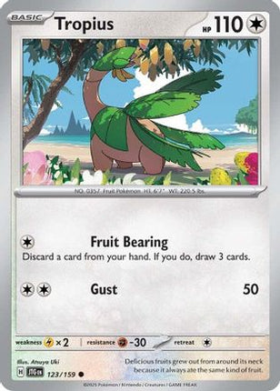 Tropius 123/159  - Reverse Holofoil SV09 Journey Together - Common