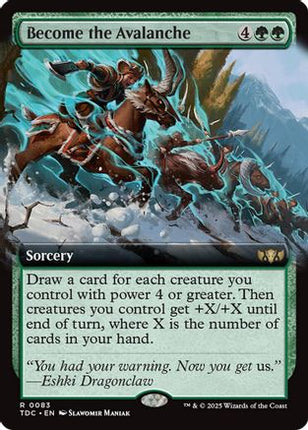 Become the Avalanche (Extended Art) (TDC-083) - Commander: Tarkir: Dragonstorm