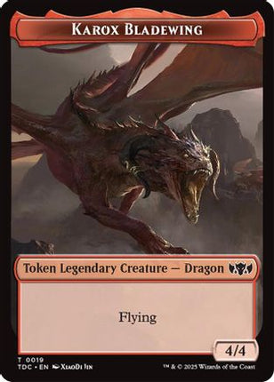 Karox Bladewing // Copy Double-Sided Token (TDC-19 // 1) - Commander: Tarkir: Dragonstorm