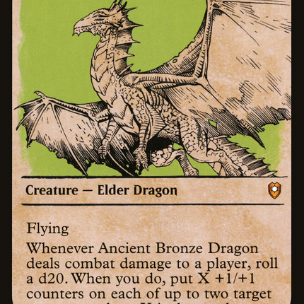 Ancient Bronze Dragon (CLB-406) - Commander Legends: Battle for Baldur's Gate: (Showcase) Foil