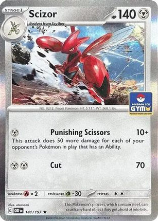 Scizor 141/197  - Holofoil Miscellaneous Cards & Products - Rare