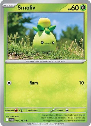 Smoliv 021/182  - Reverse Holofoil SV10 Destined Rivals - Common